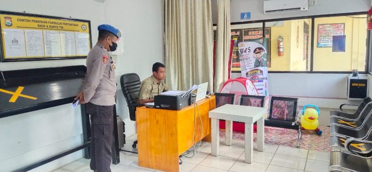 Wujudkan Zona Integritas, Kasi Propam Polres Wajo Cek ruang pelayanan